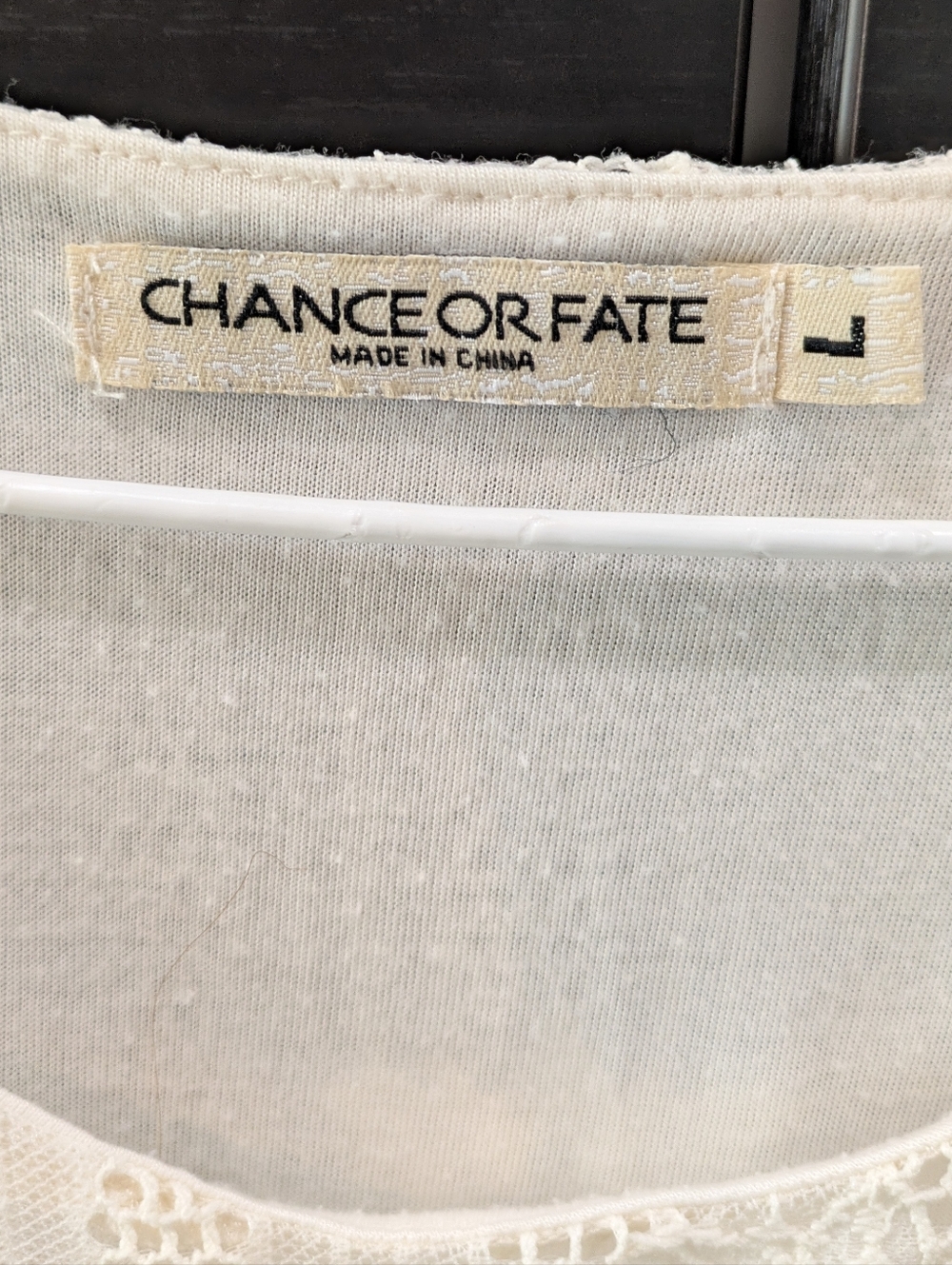 Chance or Fate Cream Lace Short Sleeve Blouse - Picture 2 of 7